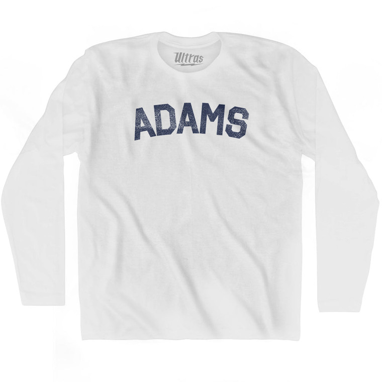 ADAMS Adult Cotton Long Sleeve T-shirt - White