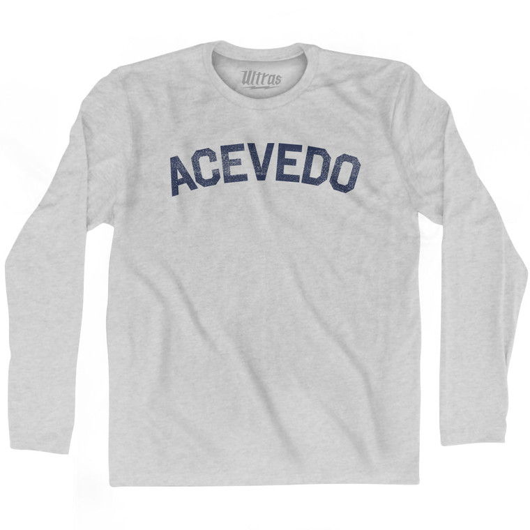 ACEVEDO Adult Cotton Long Sleeve T-shirt - Grey Heather