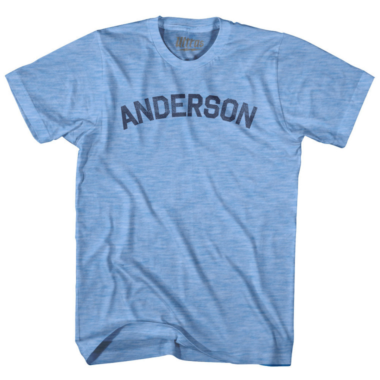 ANDERSON Adult Tri-Blend T-shirt - Athletic Blue