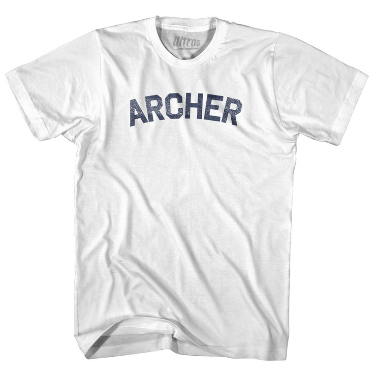ARCHER Adult Cotton T-shirt - White