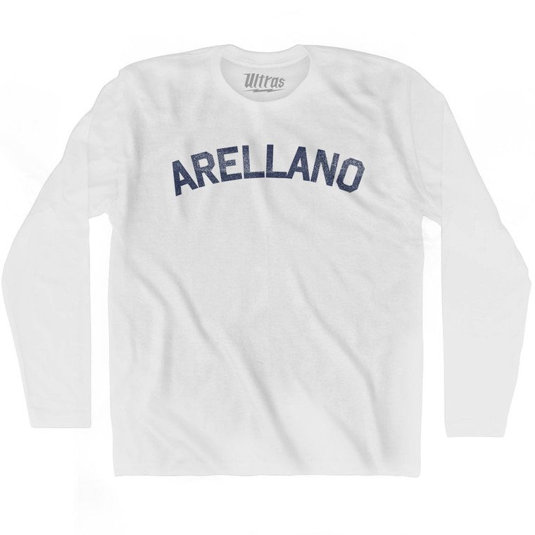 ARELLANO Adult Cotton Long Sleeve T-shirt - White
