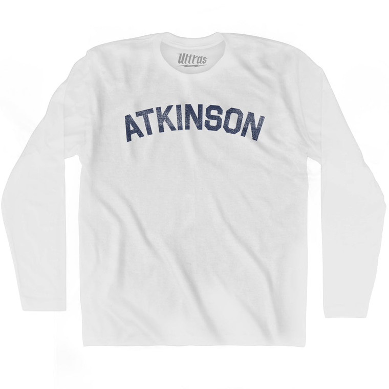 ATKINSON Adult Cotton Long Sleeve T-shirt - White
