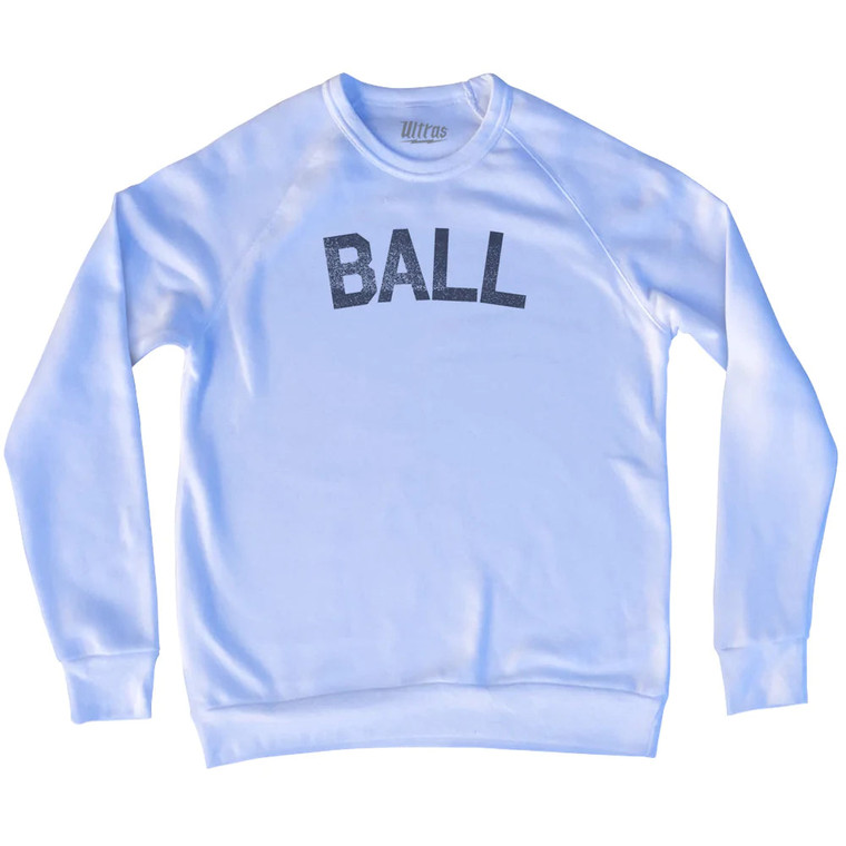 BALL Adult Tri-Blend Sweatshirt - White