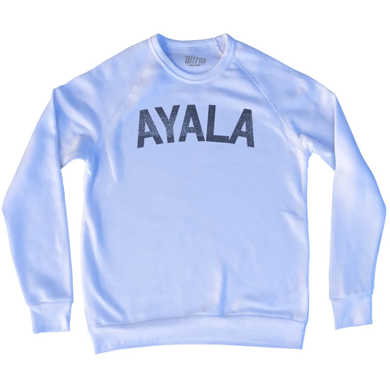 AYALA Adult Tri-Blend Sweatshirt - White