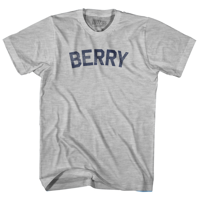 BERRY Adult Cotton T-shirt - Grey Heather