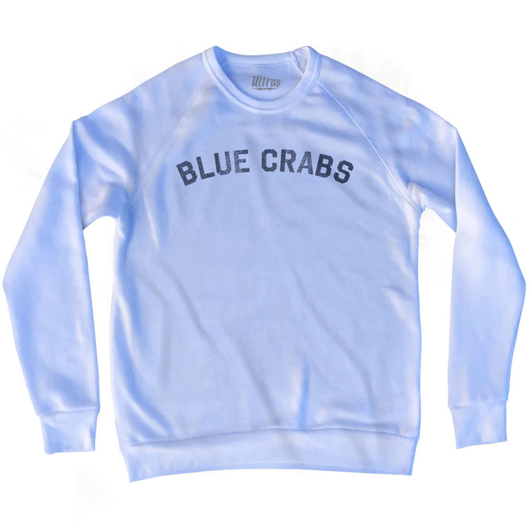 Blue Crabs Adult Tri-Blend Sweatshirt - White