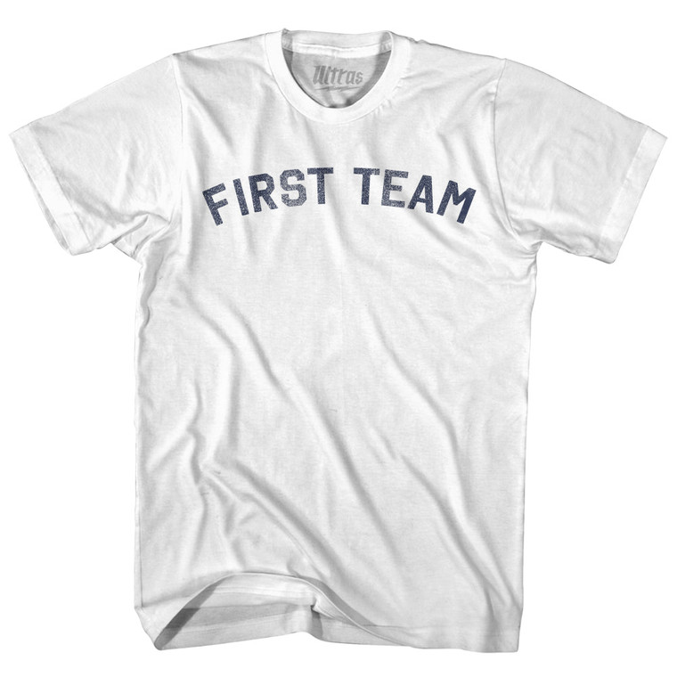 First Team Womens Cotton Junior Cut T-Shirt - White
