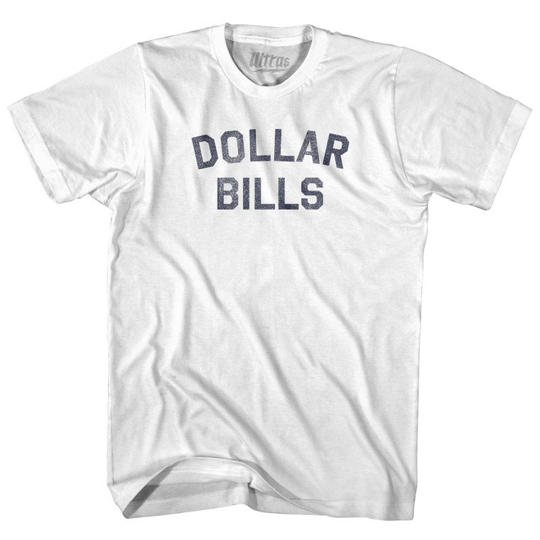 Dollar Bills Womens Cotton Junior Cut T-Shirt - White