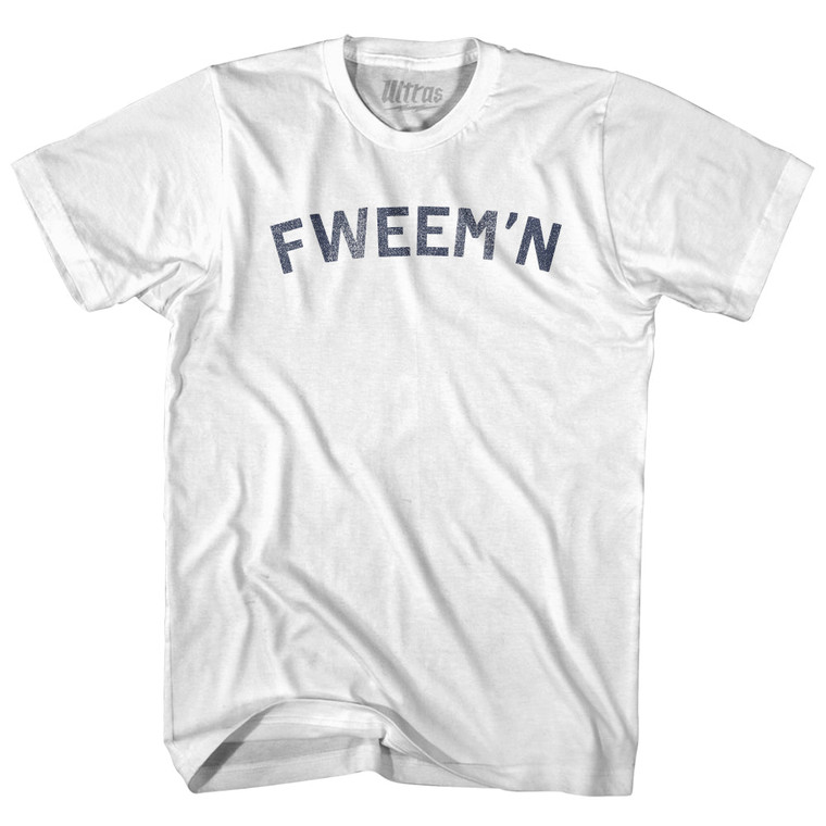 Fweemn Womens Cotton Junior Cut T-Shirt - White