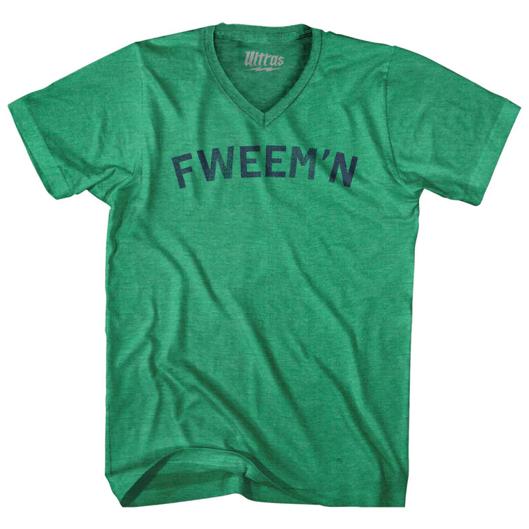 Fweemn Adult Tri-Blend V-neck T-shirt - Kelly