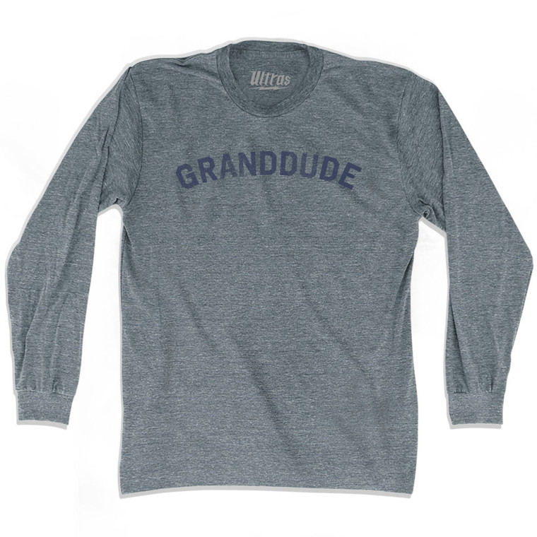 Granddude Adult Tri-Blend Long Sleeve T-shirt - Athletic Grey