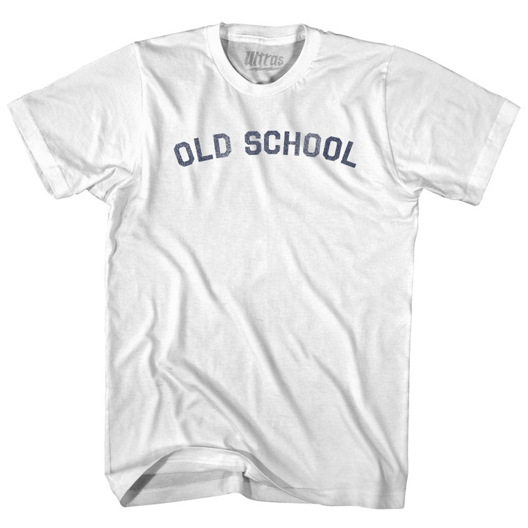 Old School Womens Cotton Junior Cut T-Shirt - White