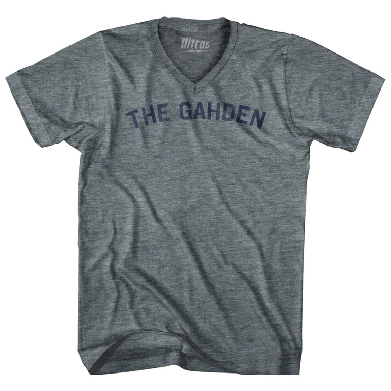 The Gahden Tri-Blend V-neck Womens Junior Cut T-shirt - Athletic Grey
