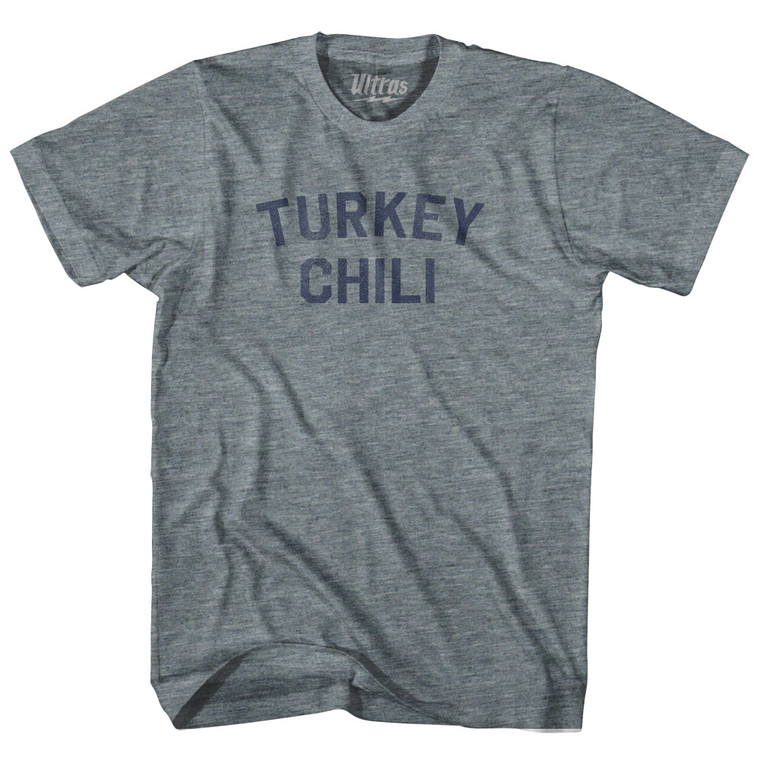 Turkey Chili Adult Tri-Blend T-shirt - Athletic Grey