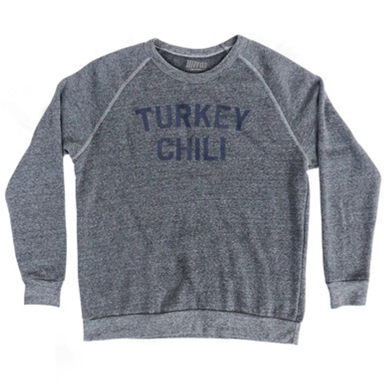 Turkey Chili Adult Tri-Blend Sweatshirt - Athletic Grey