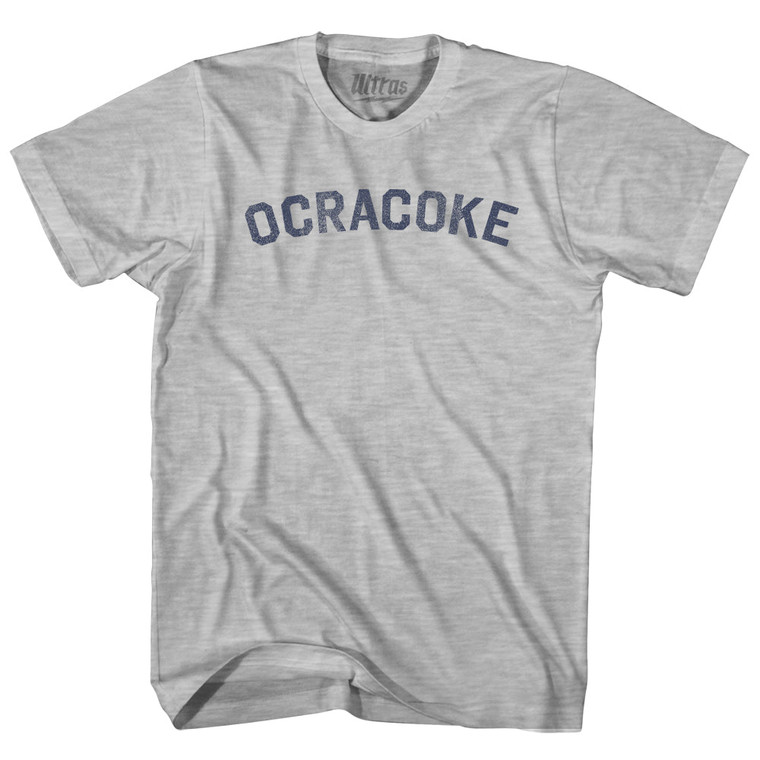 Ocracoke Womens Cotton Junior Cut T-Shirt - Grey Heather