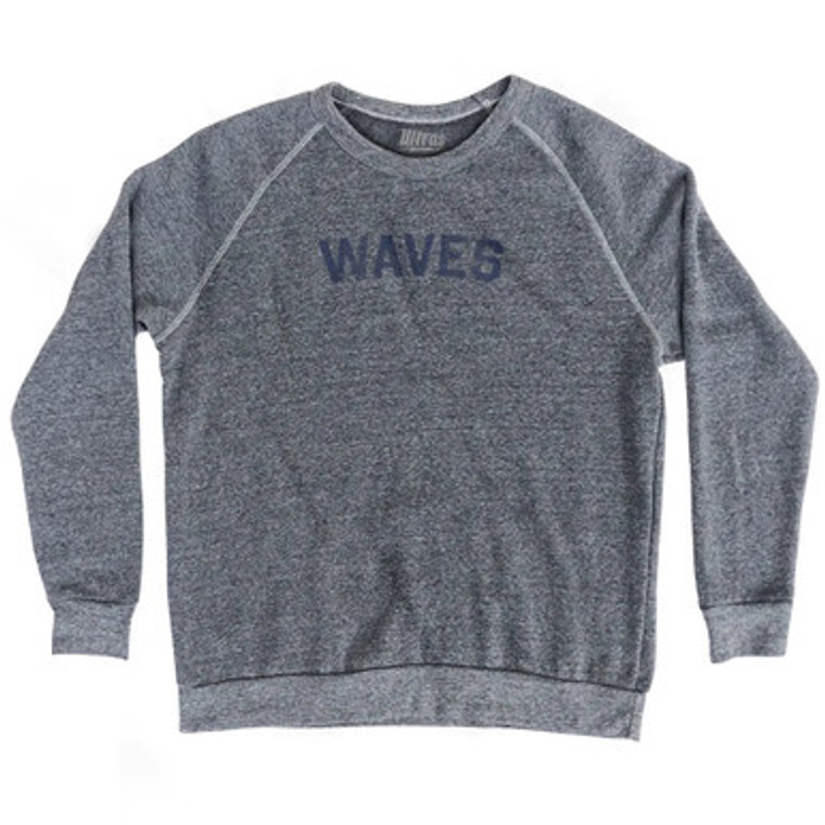 Waves Adult Tri-Blend Sweatshirt - Athletic Grey