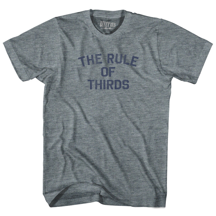 The Rule Of Thirds Womens Tri-Blend Junior Cut T-Shirt - Athletic Grey