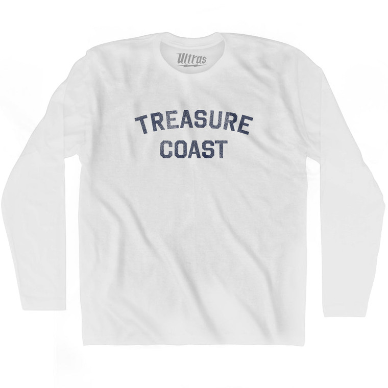 Treasure Coast Adult Cotton Long Sleeve T-shirt - White