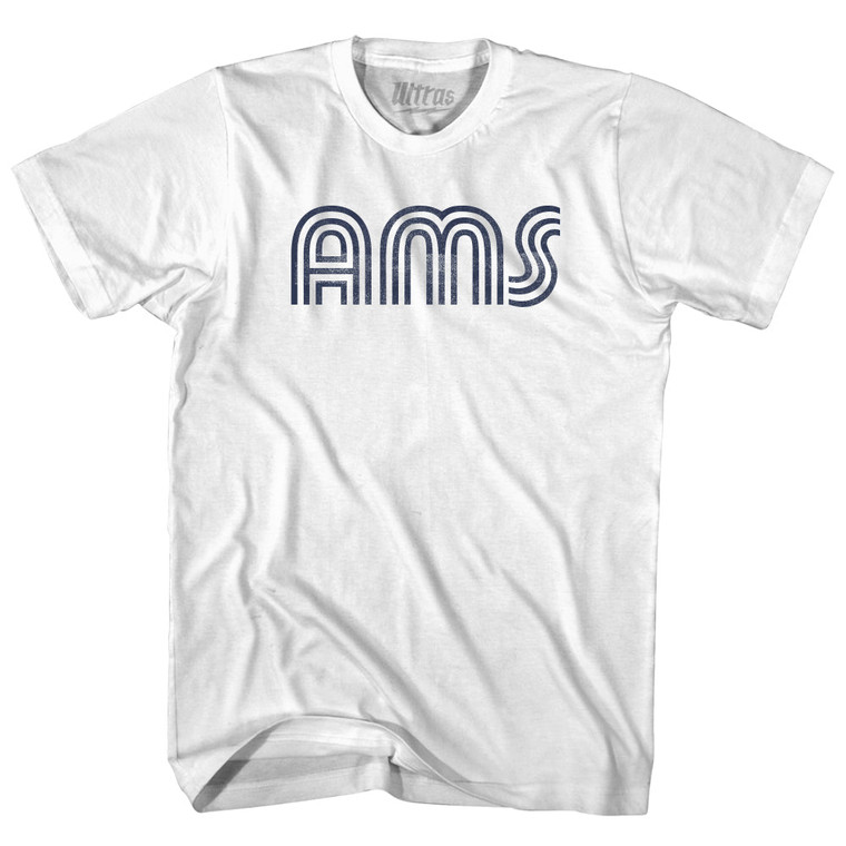 Amsterdam AMS Airport Adult Cotton T-shirt - White