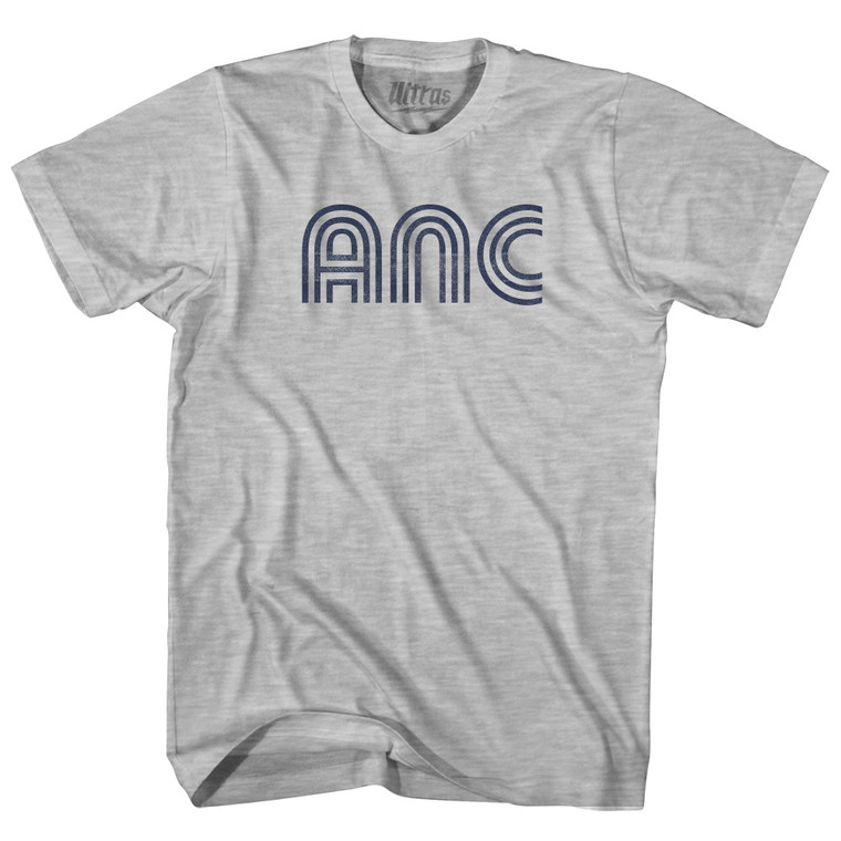 Anchorage ANC Airport Adult Cotton T-shirt - Grey Heather