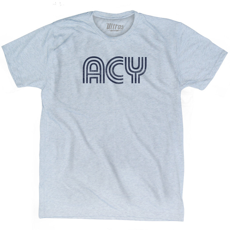 Atlantic City Airport ACY Adult Tri-Blend T-shirt - Athletic White