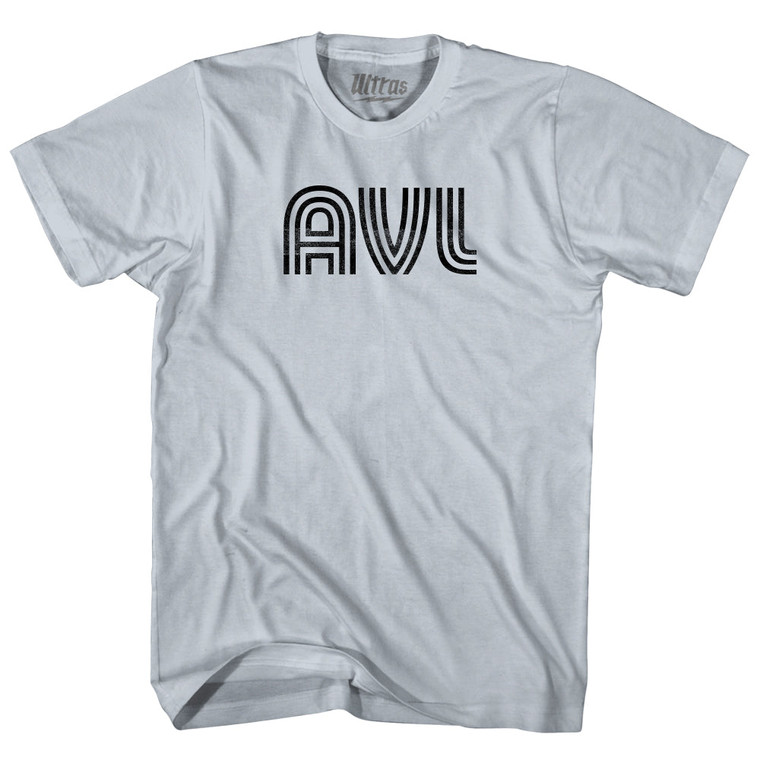Asheville Airport AVL Adult Cotton T-shirt - Slver