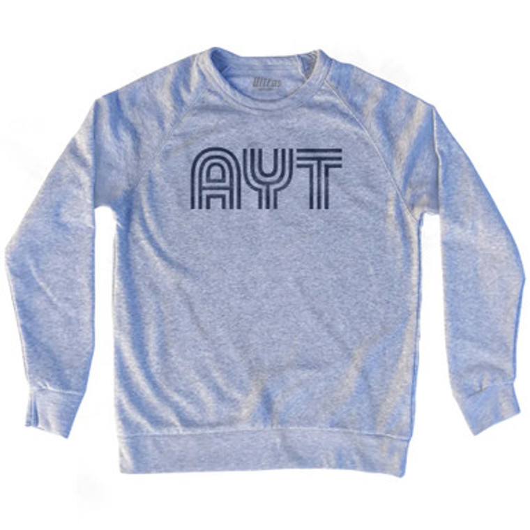 Antalya Airport AYT Adult Tri-Blend Sweatshirt - Heather Grey