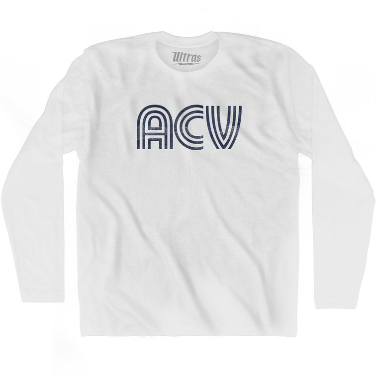 Arcata Airport ACV Adult Cotton Long Sleeve T-shirt - White