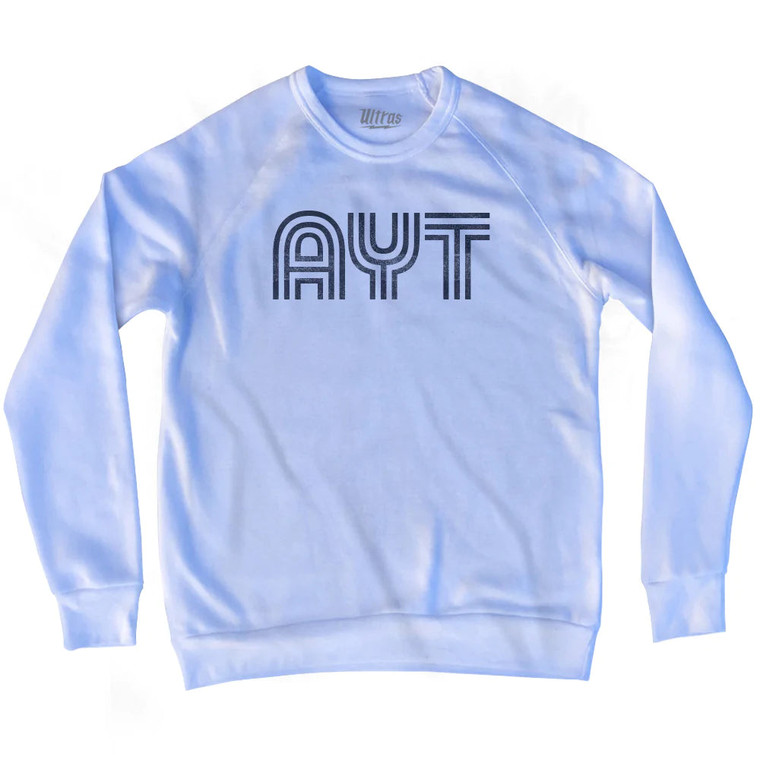 Antalya Airport AYT Adult Tri-Blend Sweatshirt - White
