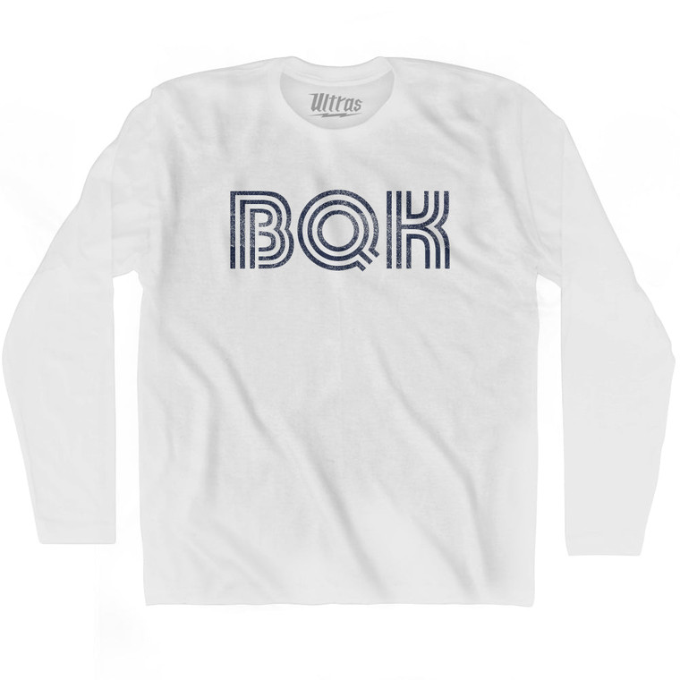 Brunswick Airport BQK Adult Cotton Long Sleeve T-shirt - White