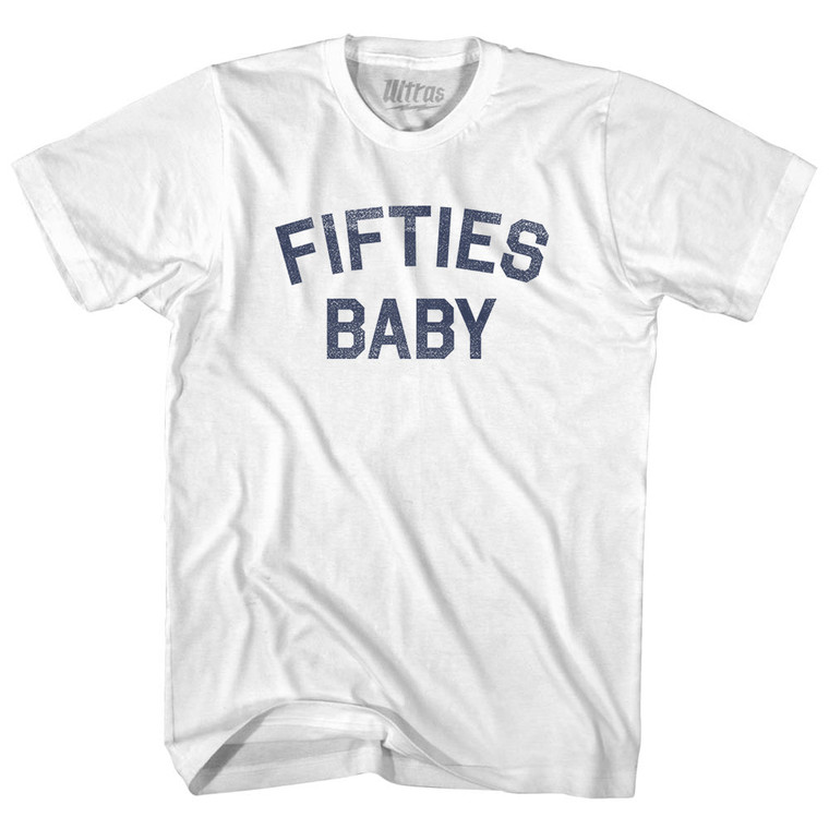 Fifties Baby Womens Cotton Junior Cut T-Shirt - White