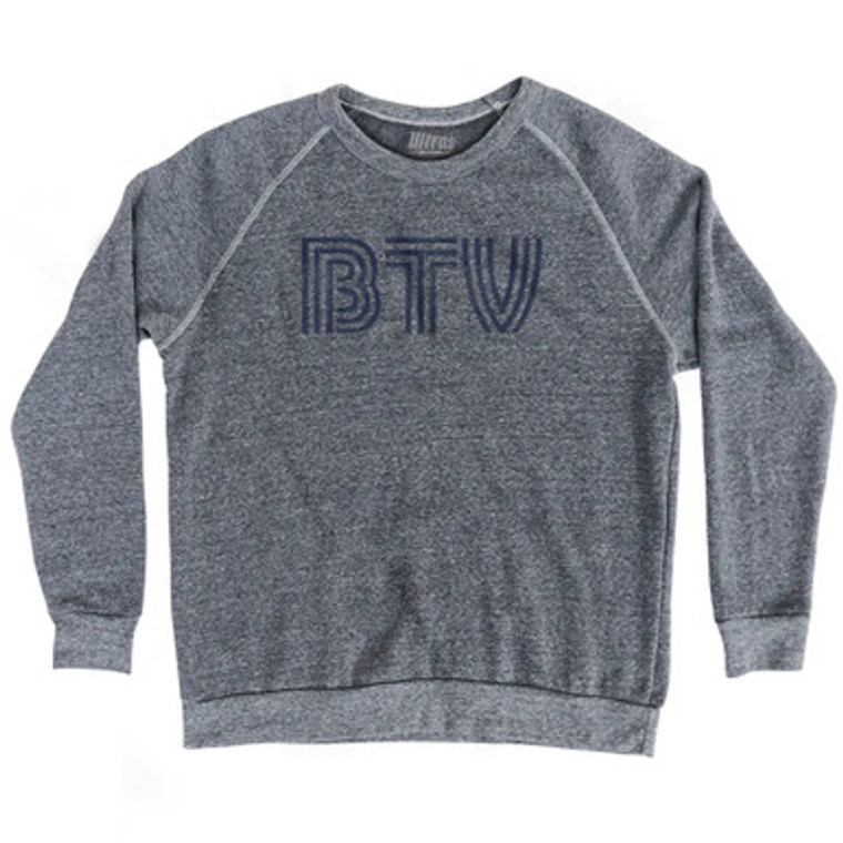 Burlington Airport BTV Adult Tri-Blend Sweatshirt - Athletic Grey