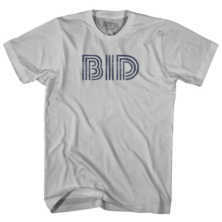Block Island Airport BID Adult Cotton T-shirt - Cool Grey