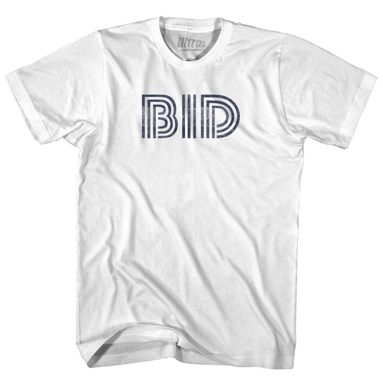 Block Island Airport BID Adult Cotton T-shirt - White