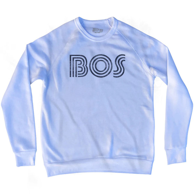 Boston Airport BOS Adult Tri-Blend Sweatshirt - White