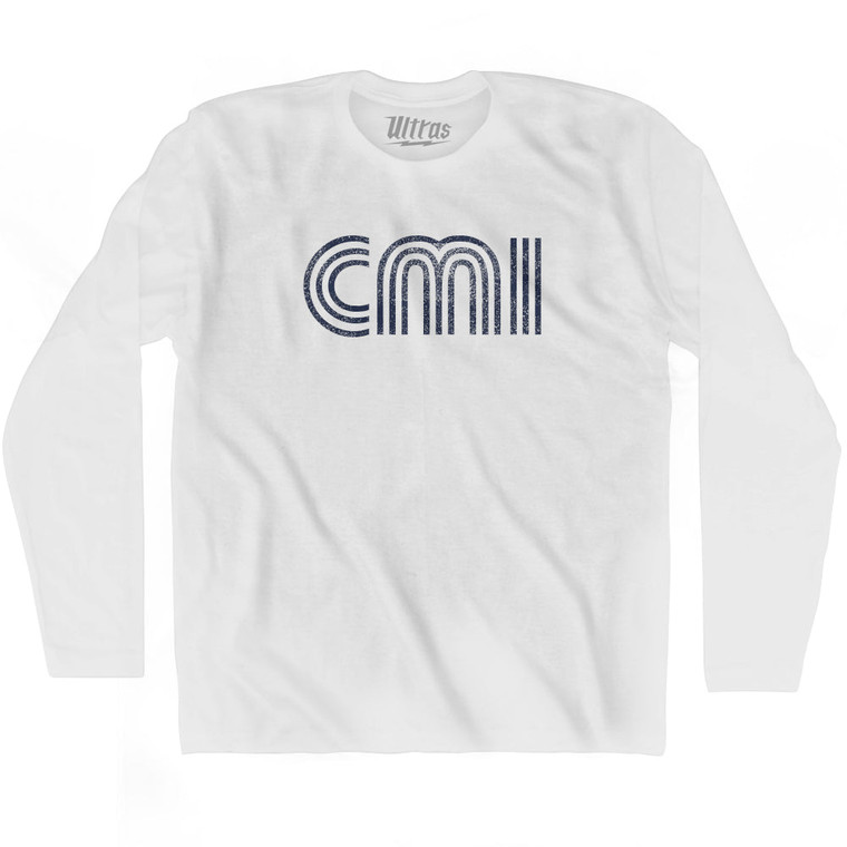 Champaign CMI Airport Adult Cotton Long Sleeve T-shirt - White