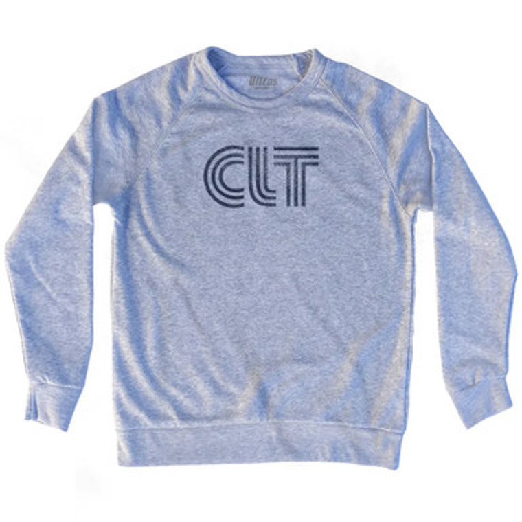 Charlotte CLT Airport Adult Tri-Blend Sweatshirt - Heather Grey