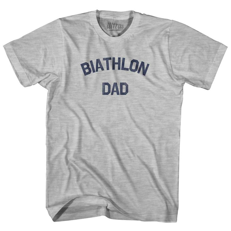 Biathlon Dad Womens Cotton Junior Cut T-Shirt - Grey Heather