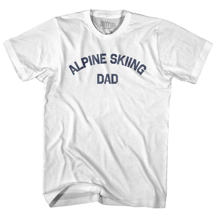 Alpine Skiing Dad Youth Cotton T-shirt - White