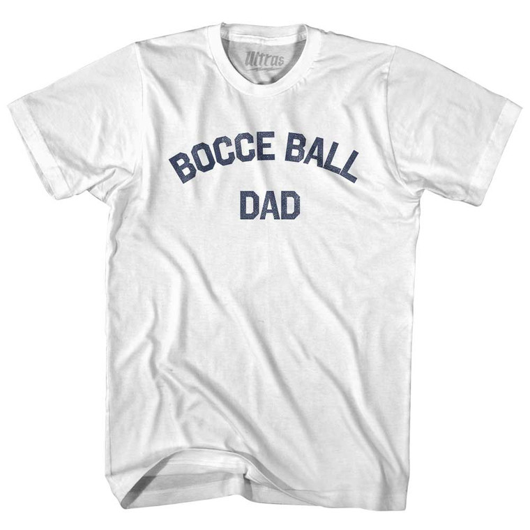 Bocce Ball Dad Womens Cotton Junior Cut T-Shirt - White