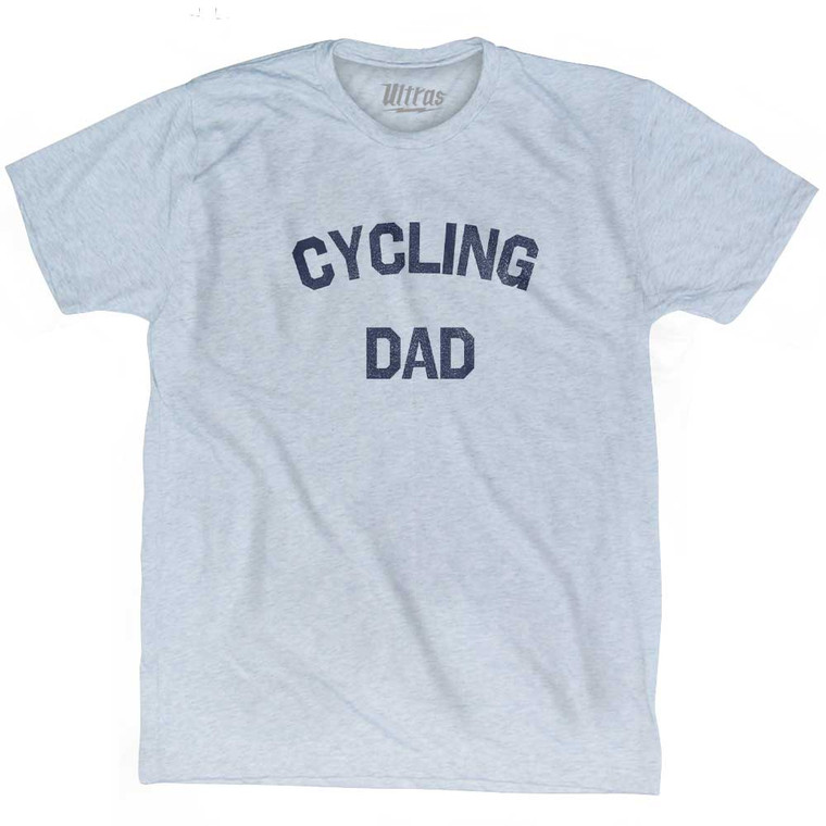 Cycling Dad Adult Tri-Blend T-shirt - Athletic White