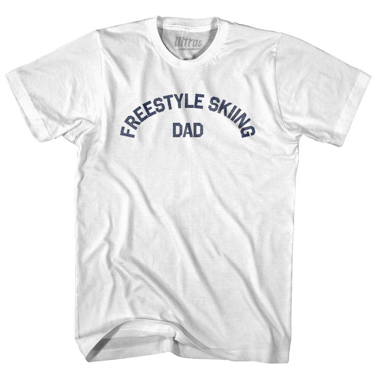 Freestyle Skiing Dad Youth Cotton T-shirt - White