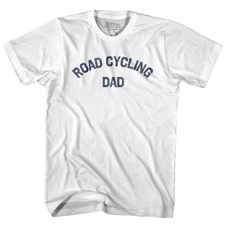 Road Cycling Dad Youth Cotton T-shirt - White