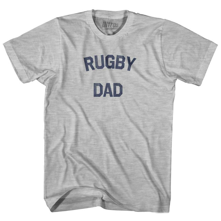 Rugby Dad Adult Cotton T-shirt - Grey Heather