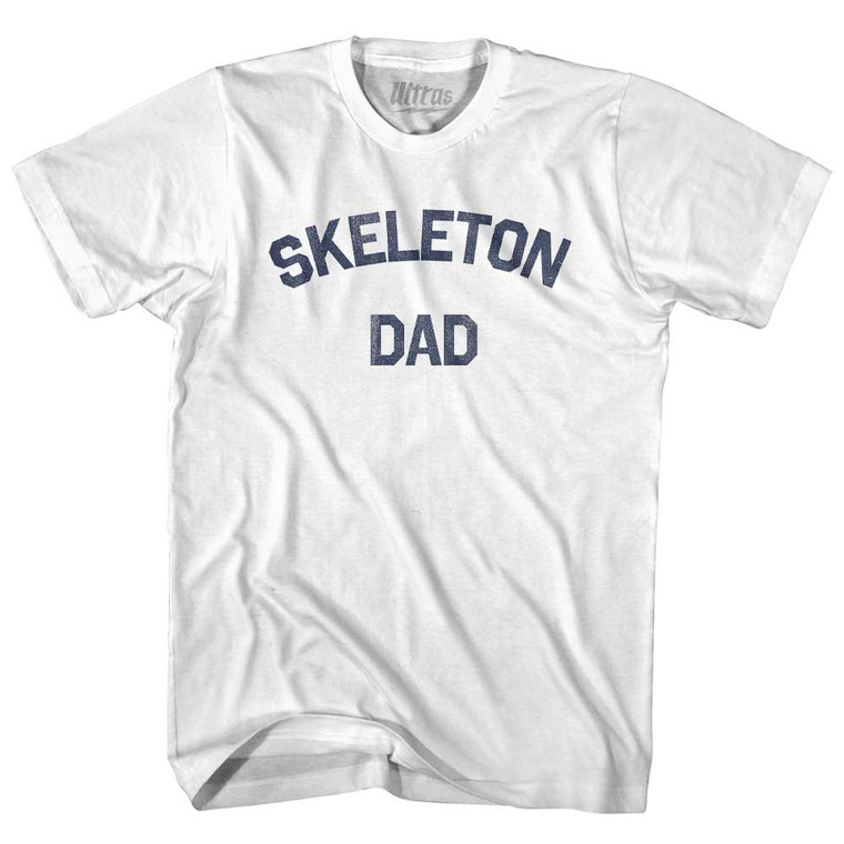 Skeleton Dad Womens Cotton Junior Cut T-Shirt - White