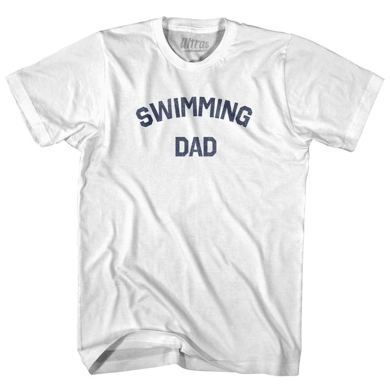 Swimming Dad Youth Cotton T-shirt - White