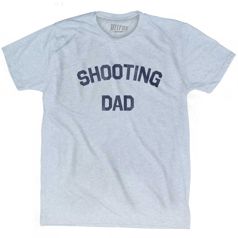 Shooting Dad Adult Tri-Blend T-shirt - Athletic White