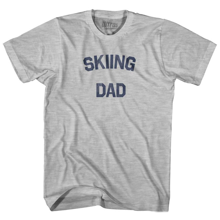 Skiing Dad Youth Cotton T-shirt - Grey Heather