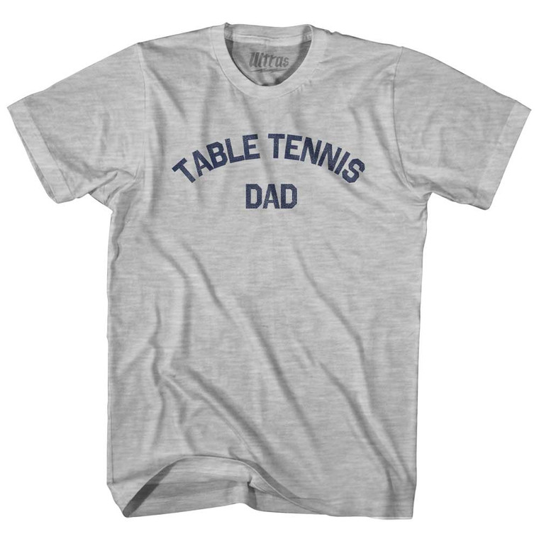 Table Tennis Dad Womens Cotton Junior Cut T-Shirt - Grey Heather